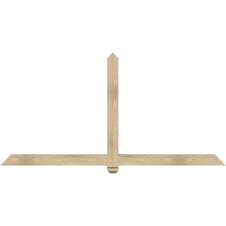 Ekena Millwork Eugene Rough Sawn Timber Gable Bracket, Douglas Fir, 84"W x 42"H x 4"D x 4"F, 12/12 Pitch GBW084X42X0404EUG00RDF